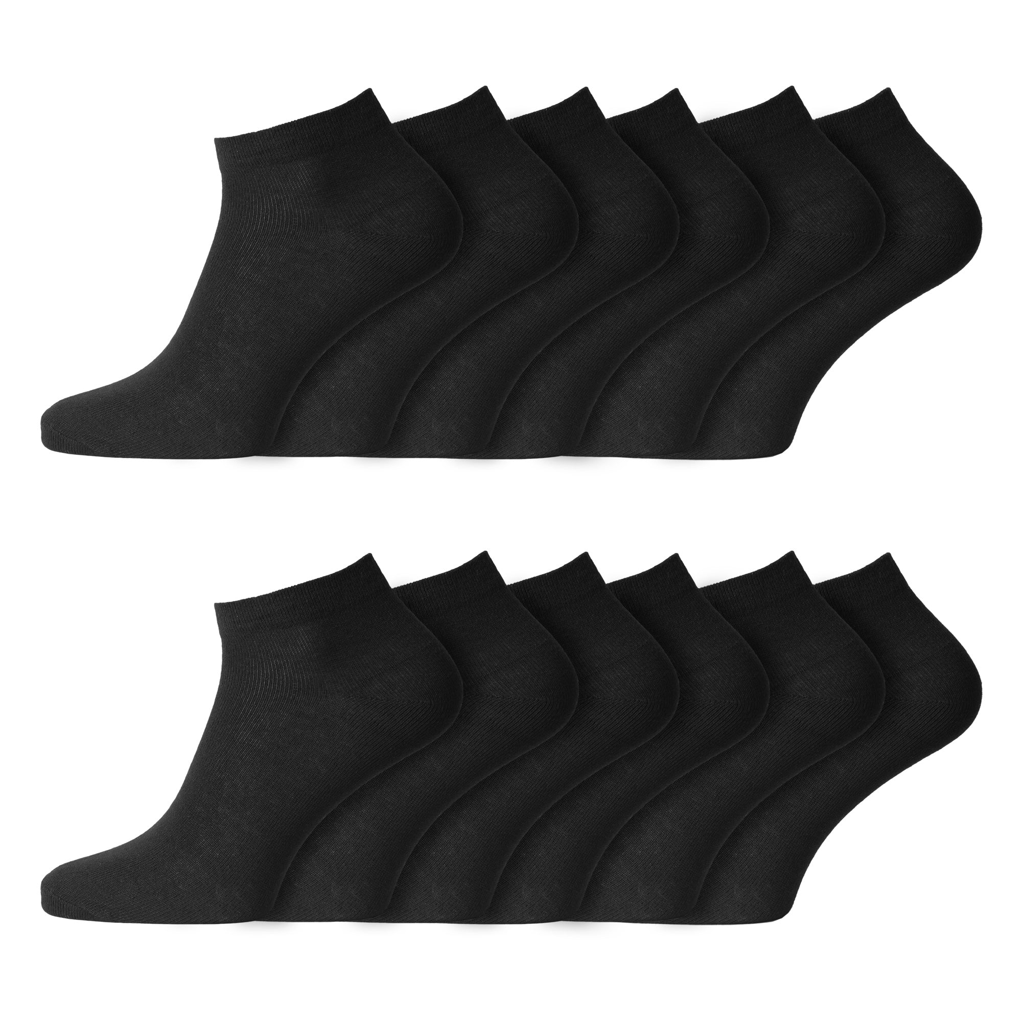 Plain Black Trainer Socks Men's Sports Socks Socksmad