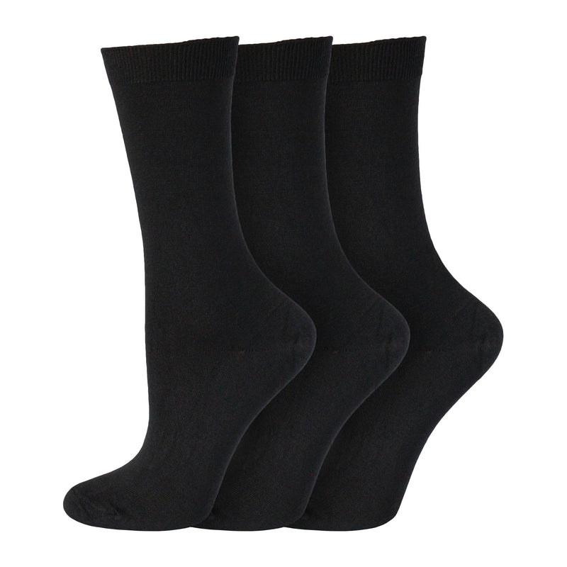 Ladies LIGHTWEIGHT Extra Fine Knit Thermal Socks Black Assorted