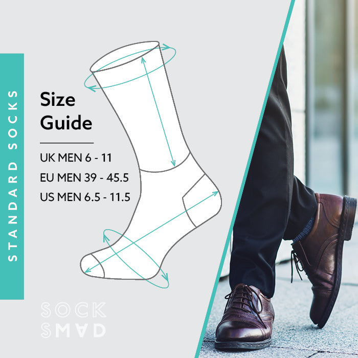 12 Pairs Mens Everyday Socks Design Socks - Grey Stripes