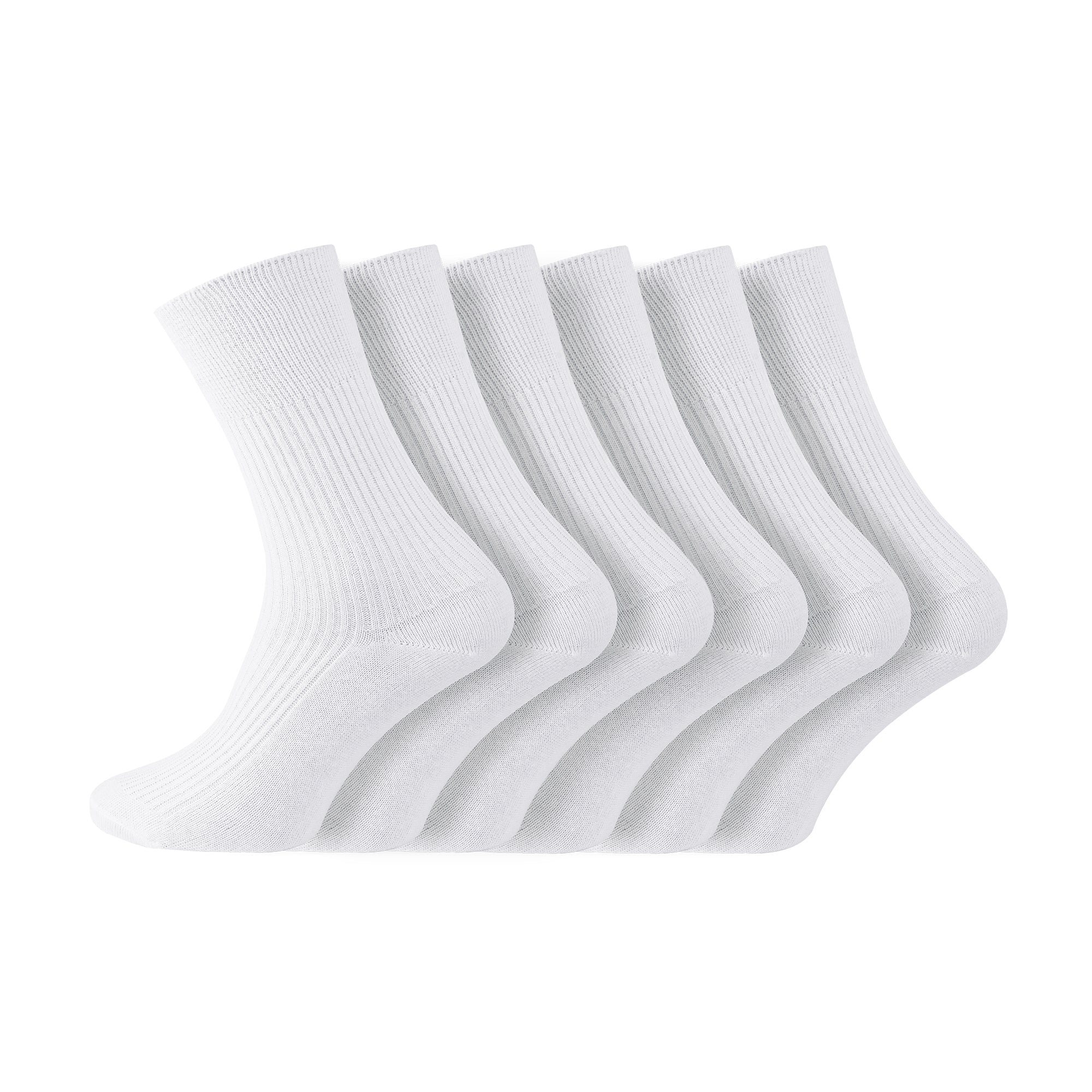 Men's 100% Cotton Socks Non Elastic Assorted Colours Smooth Toe Seam UK 6-11