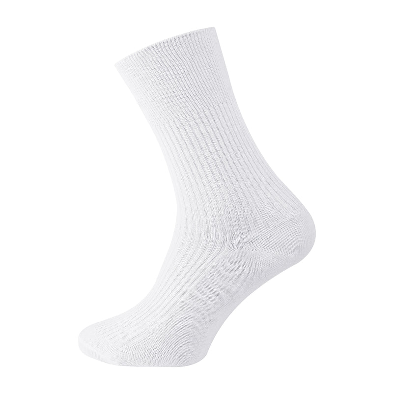 Men's 100% Cotton Socks Non Elastic Assorted Colours Smooth Toe Seam