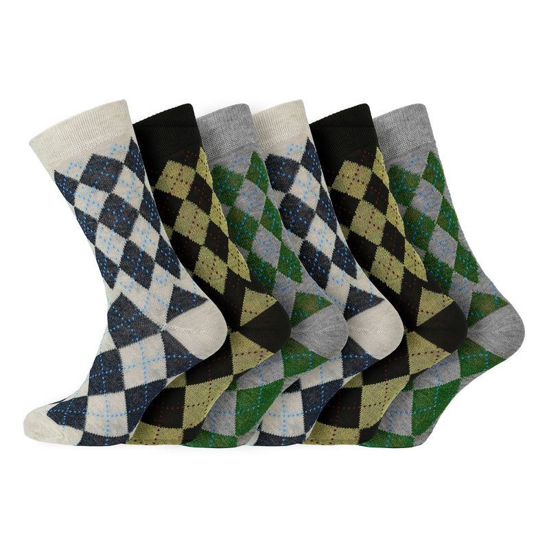 Mens Everyday Design Socks Suit Diamond