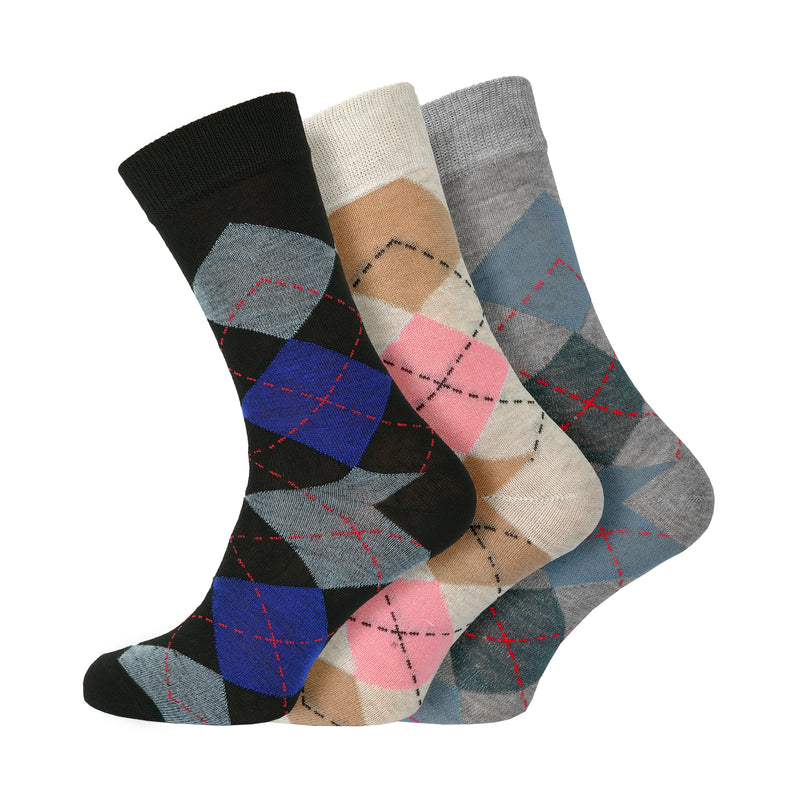 Mens Everyday Design Socks Classic Argyle Retro
