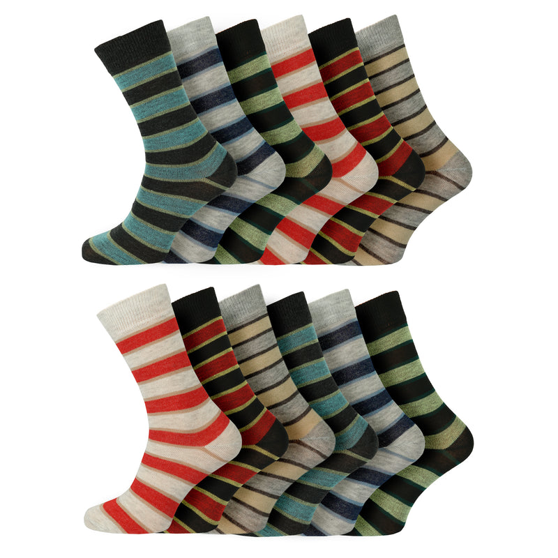 Mens Everyday Design Socks Block Stripe Collection