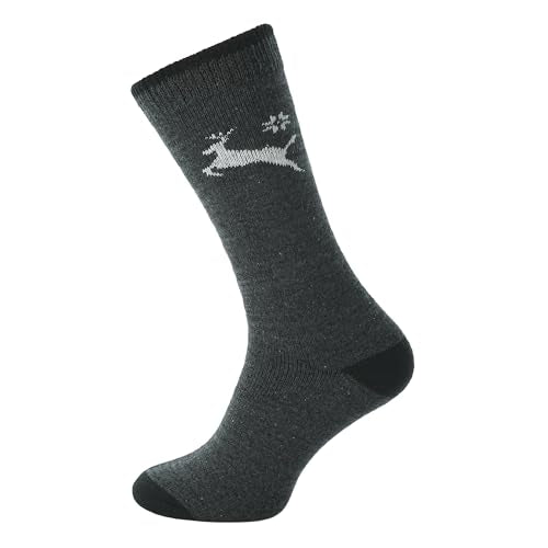 Men's Merino Wool Socks, 4 Pairs Winter Thick Hiking, Thermal Breathable Crew Socks