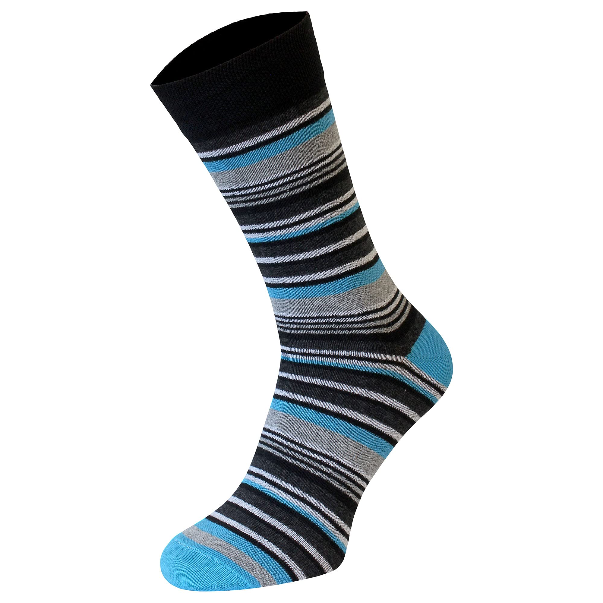 Socksmad Cotton Socks Men – 6 Pair Men’s Socks 9-11 Multipack - Striped Socks - Mens Colourful Socks - Soft, Durable, Lightweight - Wardrobe Essentials - Cute Gifts for Her for Chritsmas, Birthday