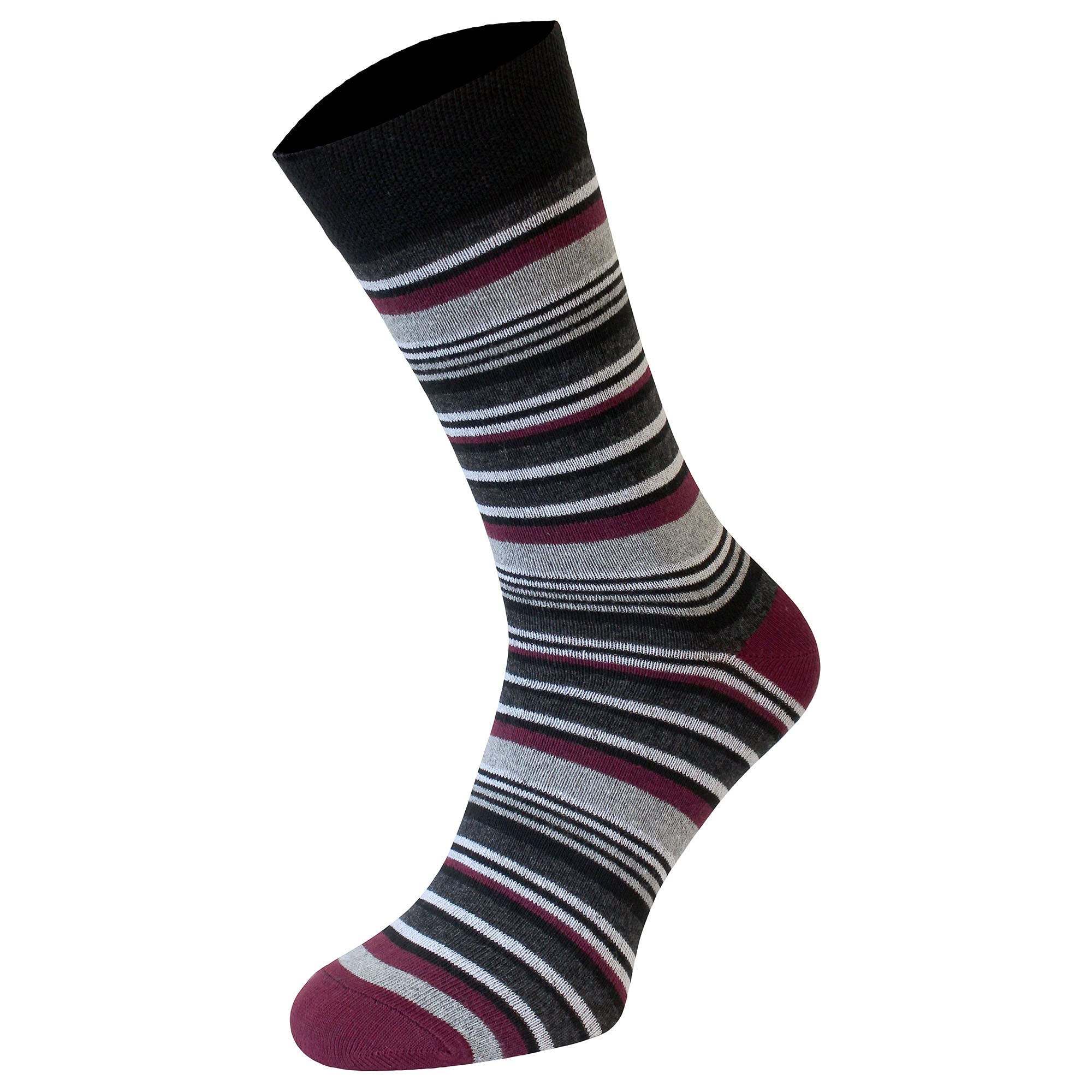 Socksmad Cotton Socks Men – 6 Pair Men’s Socks 9-11 Multipack - Striped Socks - Mens Colourful Socks - Soft, Durable, Lightweight - Wardrobe Essentials - Cute Gifts for Her for Chritsmas, Birthday