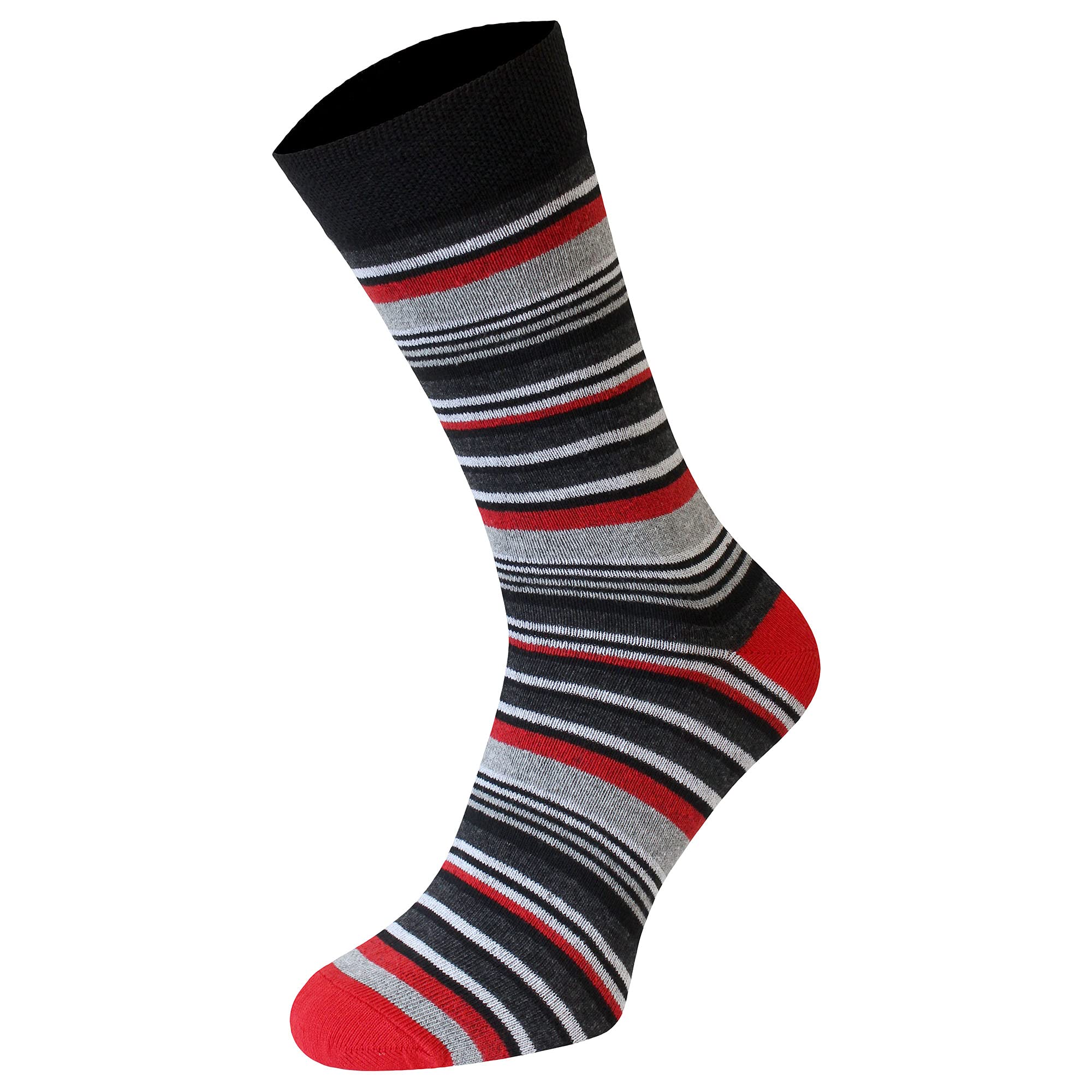 Socksmad Cotton Socks Men – 6 Pair Men’s Socks 9-11 Multipack - Striped Socks - Mens Colourful Socks - Soft, Durable, Lightweight - Wardrobe Essentials - Cute Gifts for Her for Chritsmas, Birthday