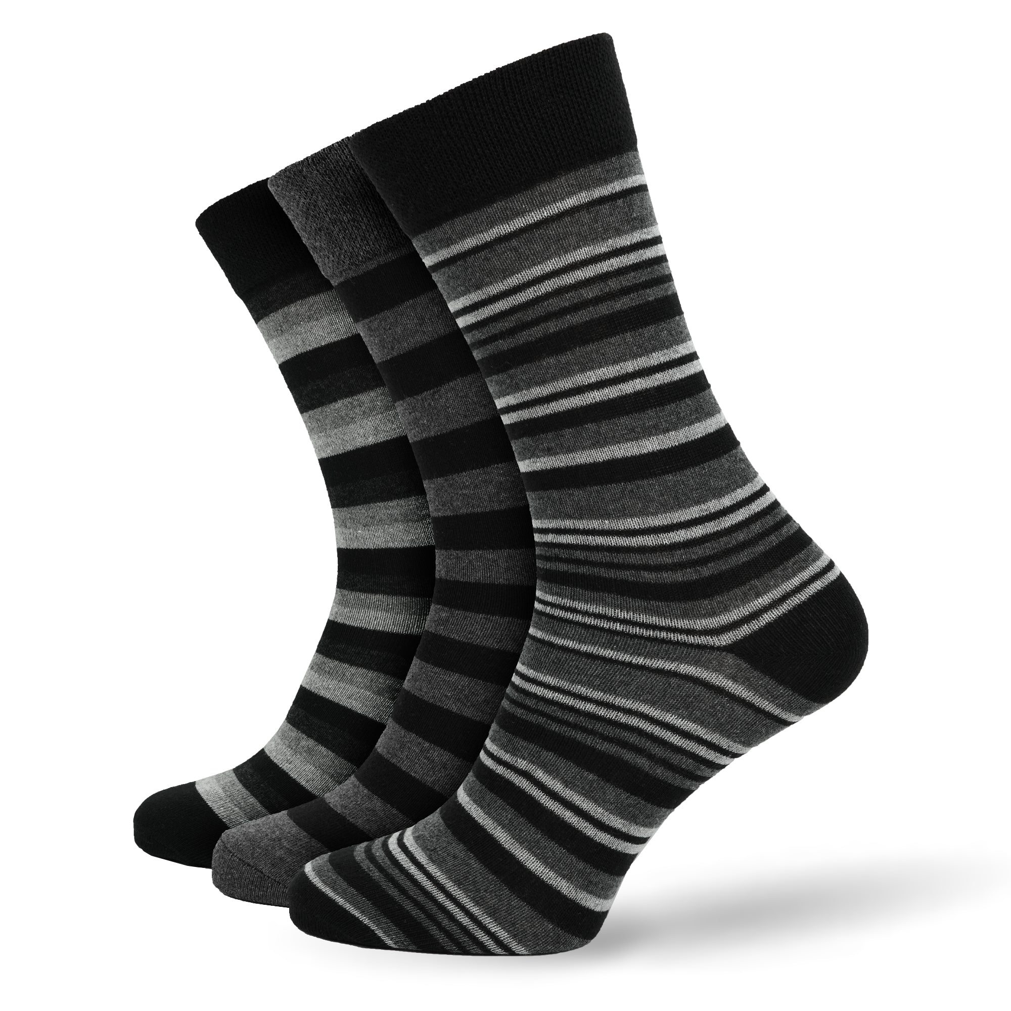 Men's 12 Pair Grey Stripe Socks – Cotton Rich UK 6-11