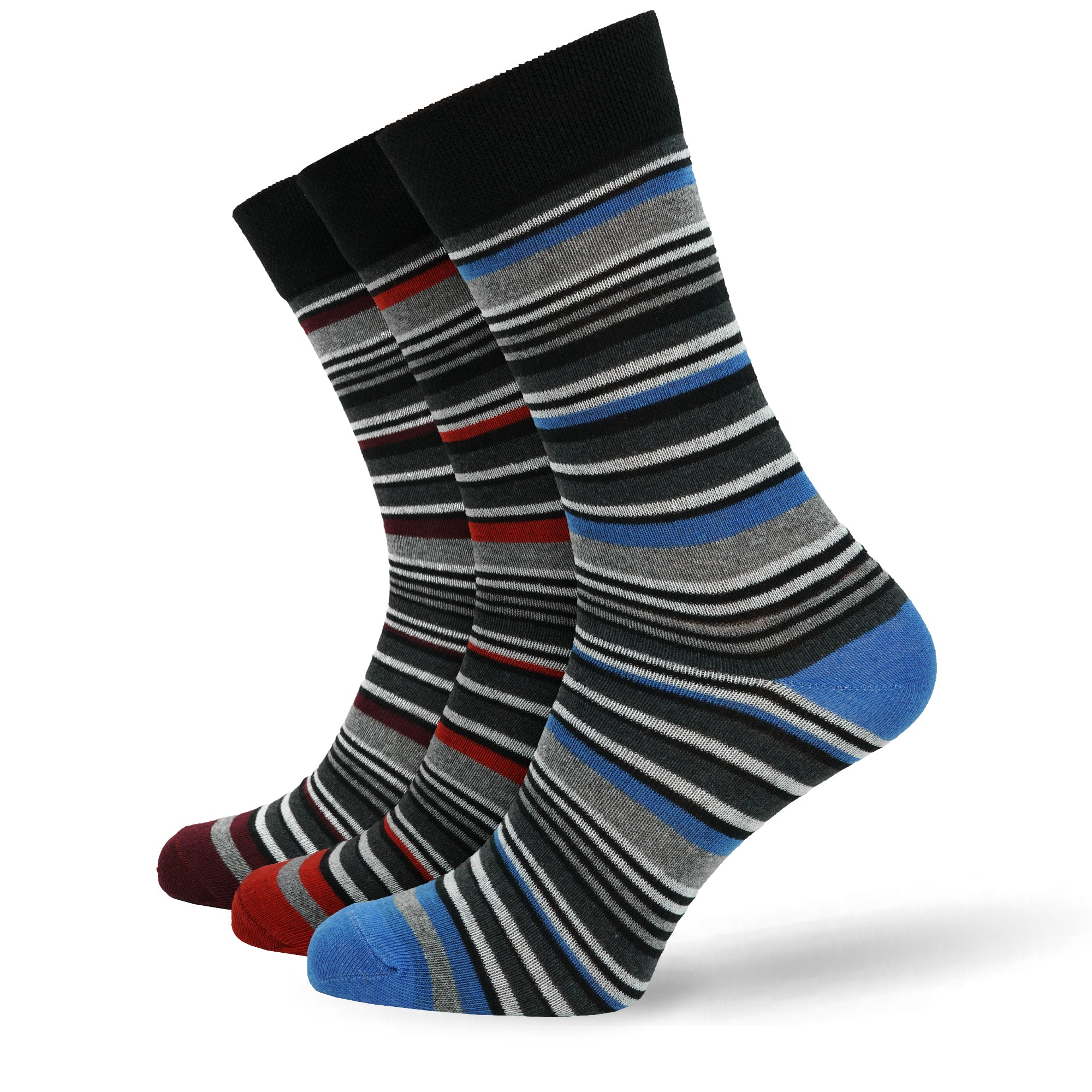 Men's 12 Pair Multi Stripe Socks – Cotton Rich UK 6-11