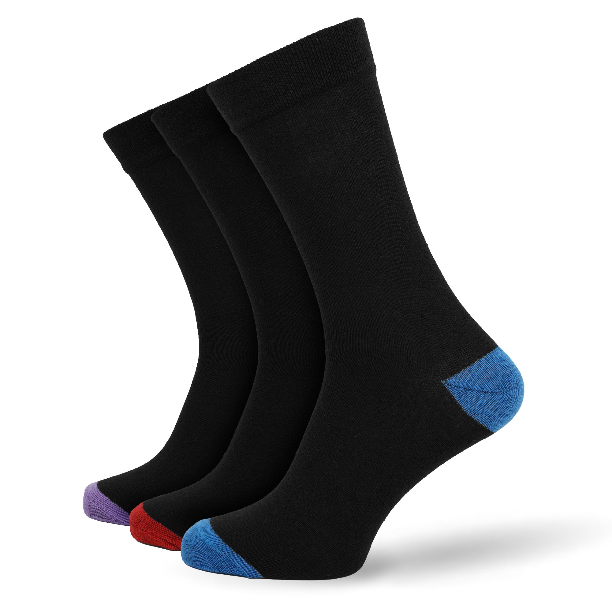Men's 12 Pair Coloured Heel & Toe Socks – Cotton Rich UK 6-11