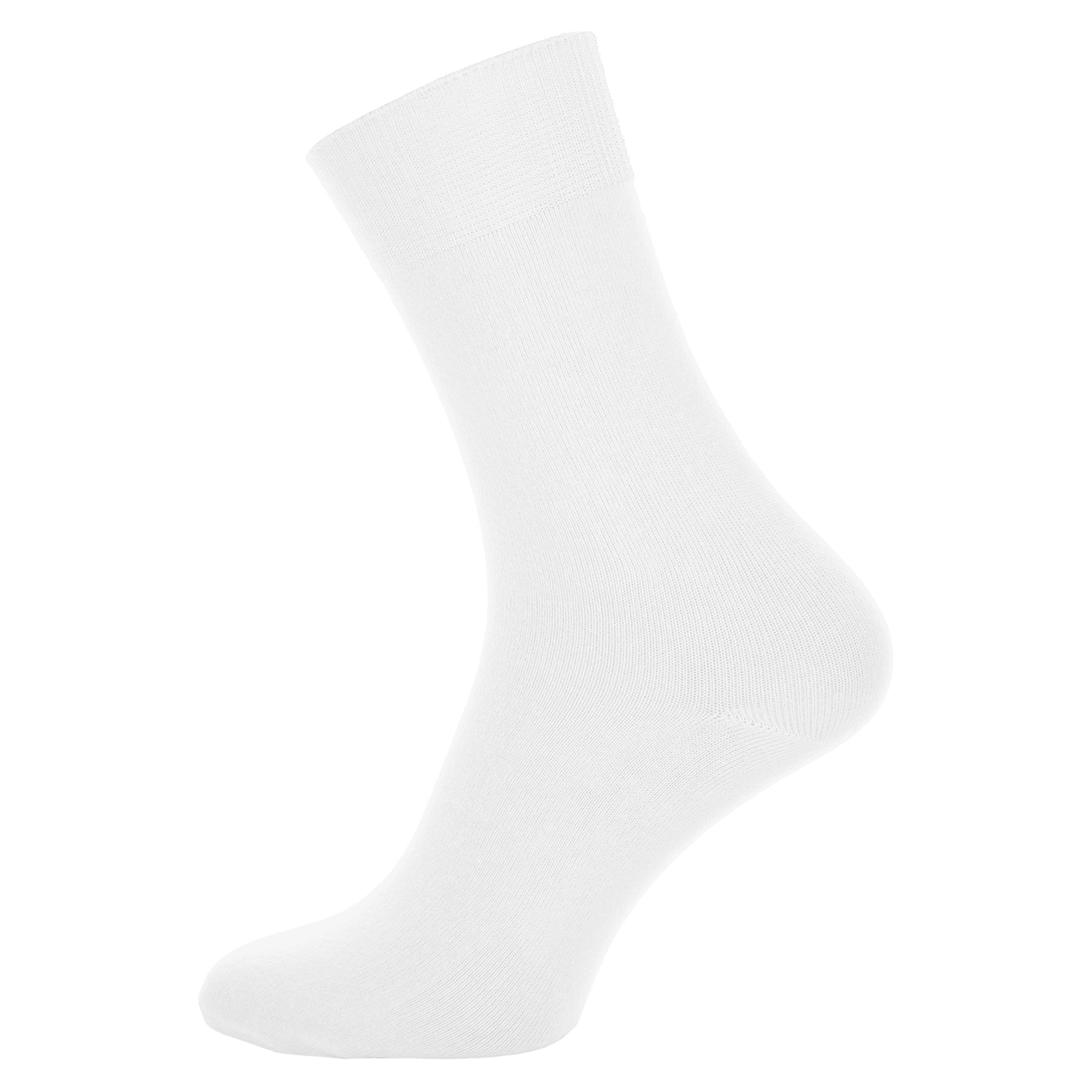Men's 12 Pair Plain White Socks – Cotton Rich UK 6-11