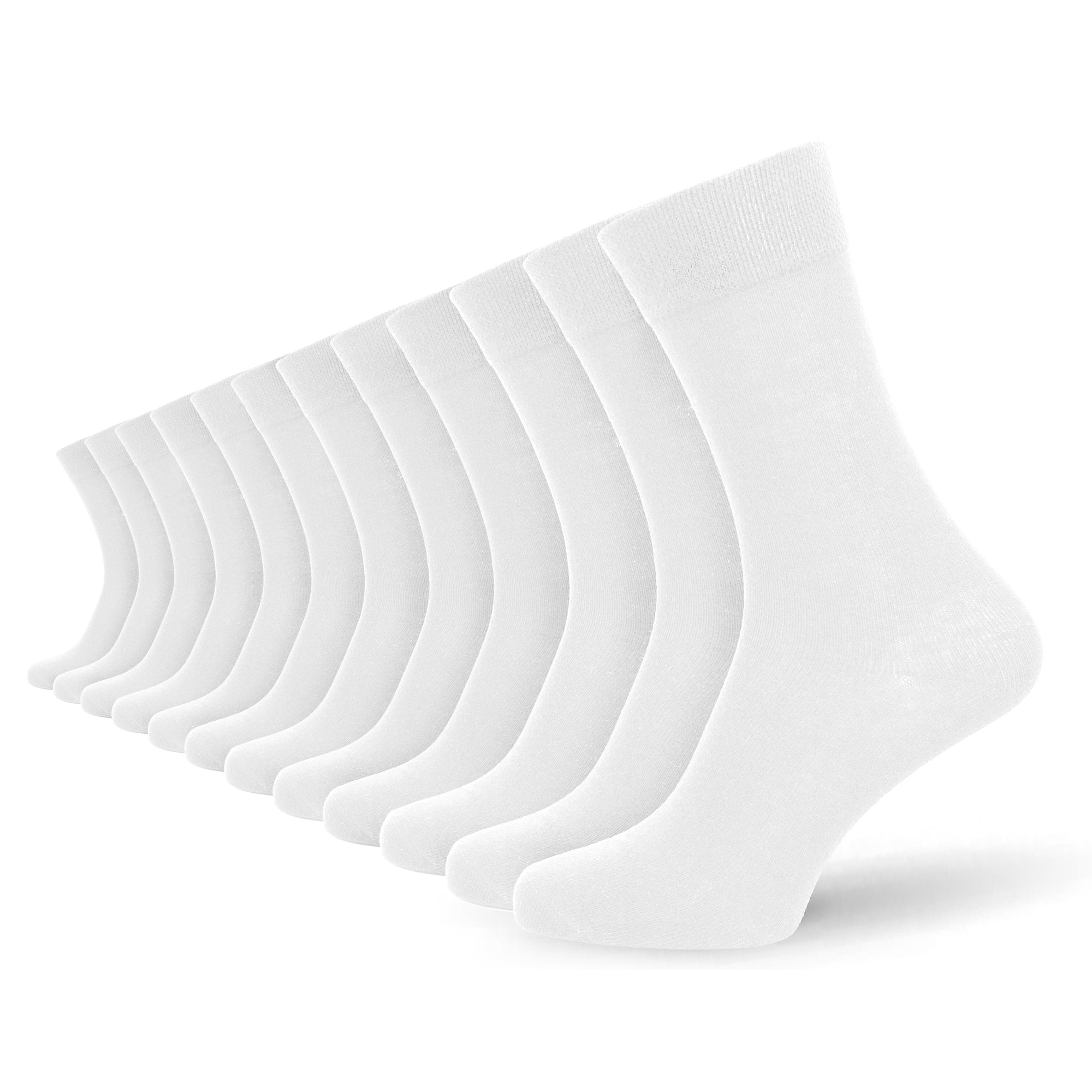 Men's 12 Pair Plain White Socks – Cotton Rich UK 6-11