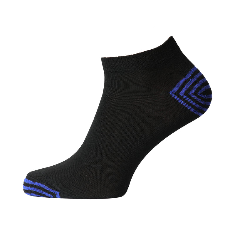 Men's Designer Trainer Socks Stripe Contrast Heel & Toe
