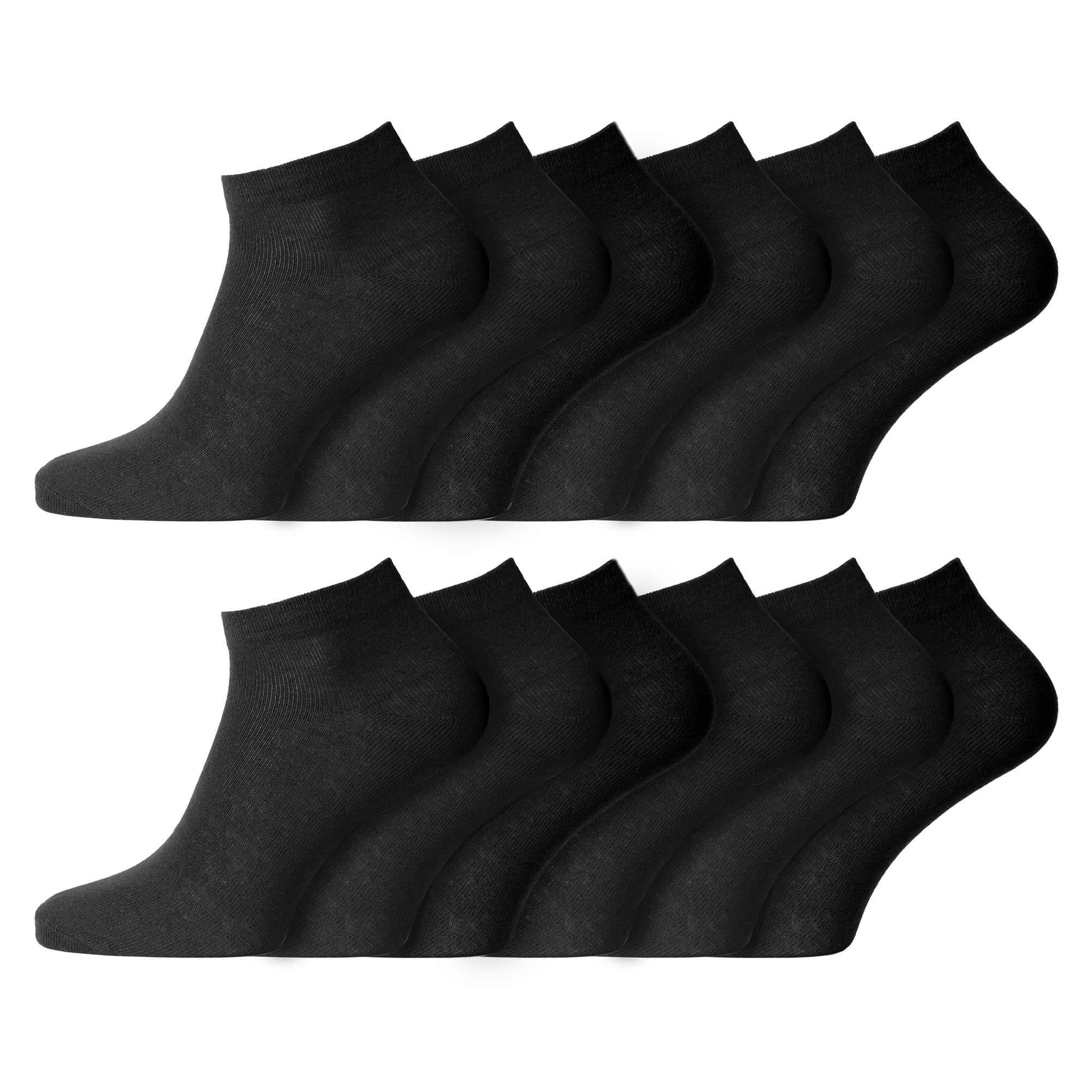 Ladies Plain Trainer Socks Black