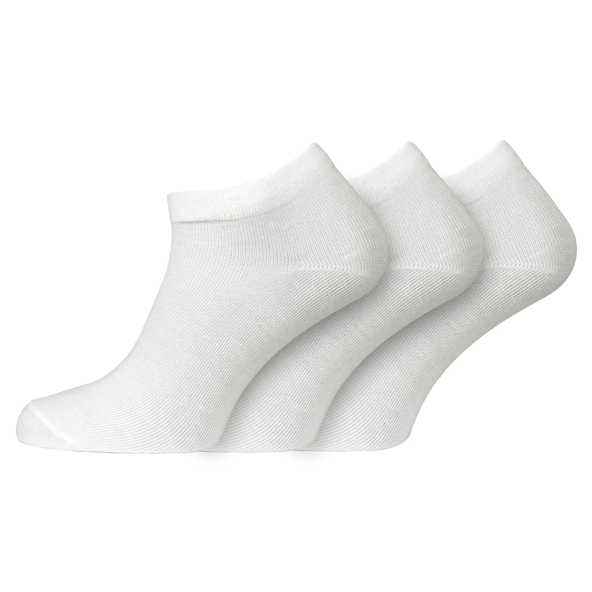 12 Pairs Men's Plain White Everyday Trainer Socks