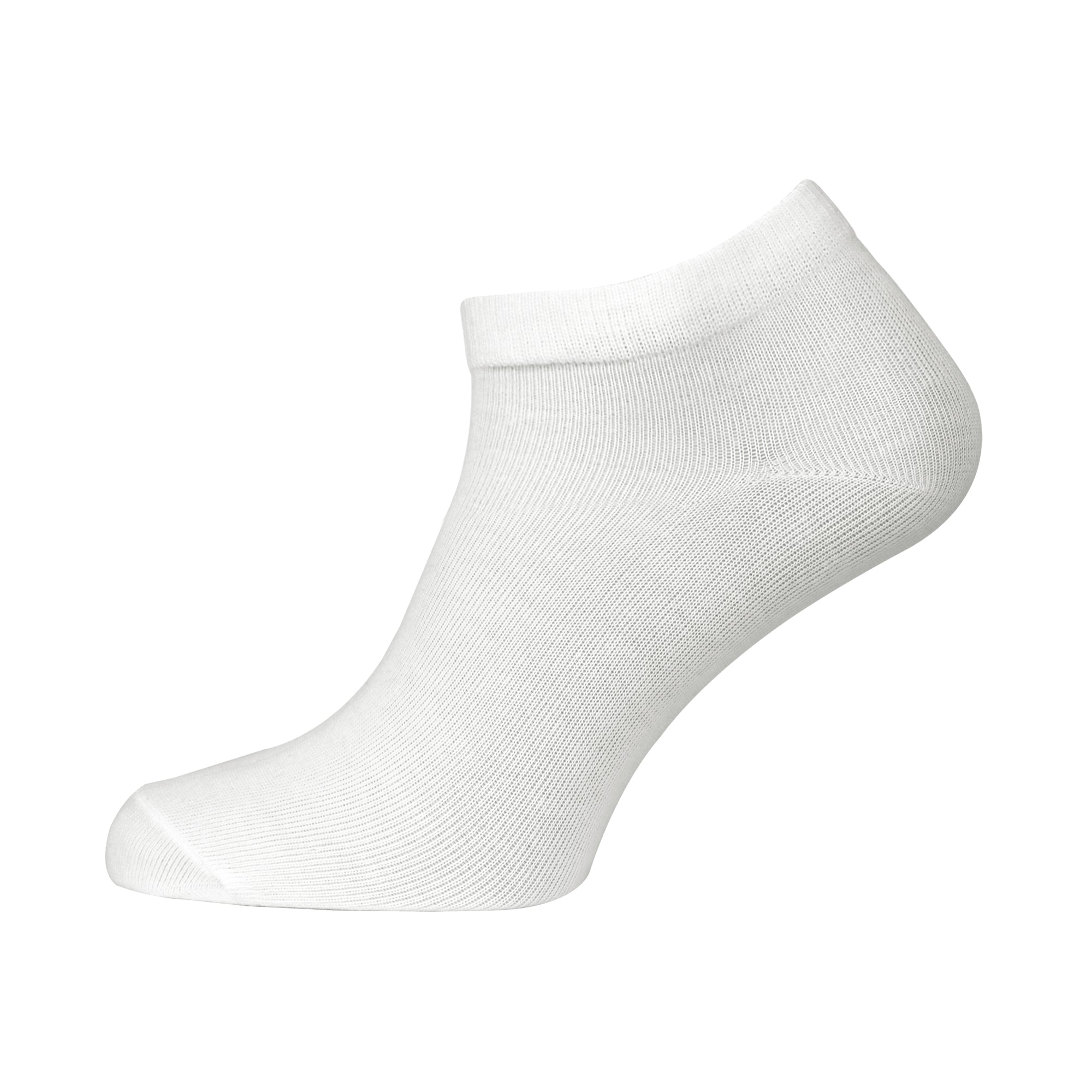 12 Pairs Men's Plain White Everyday Trainer Socks