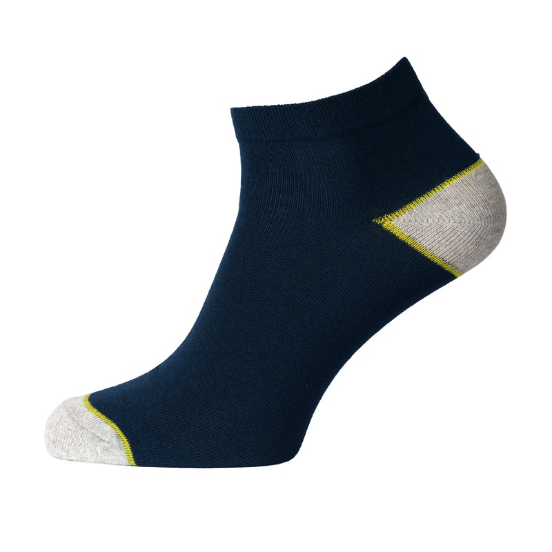 12 Pairs Men's Designer Trainer Socks Contrast Heel & Toe