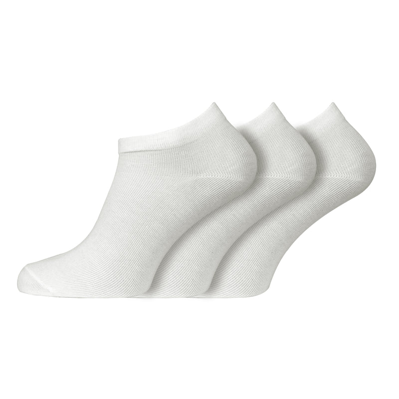 Ladies Plain Trainer Socks White