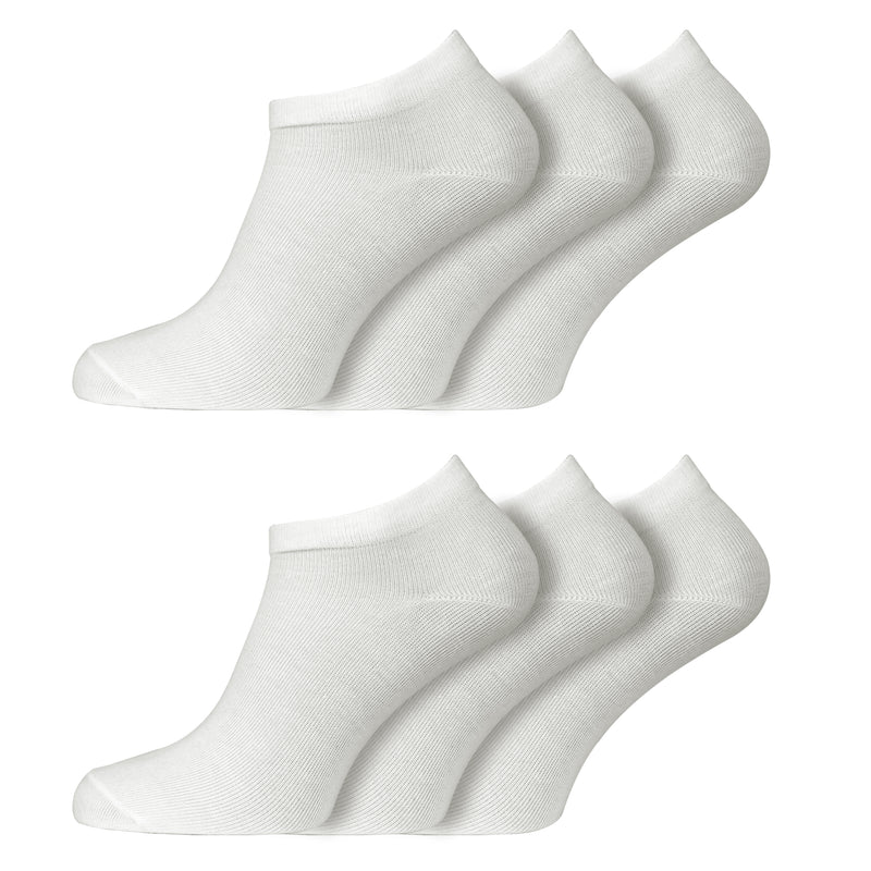 Ladies Plain Trainer Socks White