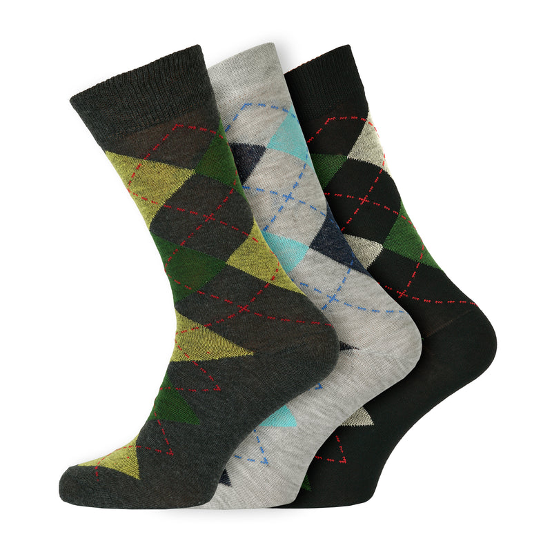 Mens Everyday Design Socks Traditional Argyle