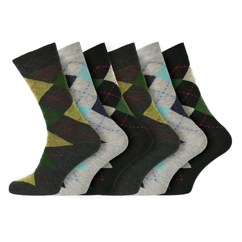 Mens Everyday Design Socks Traditional Argyle