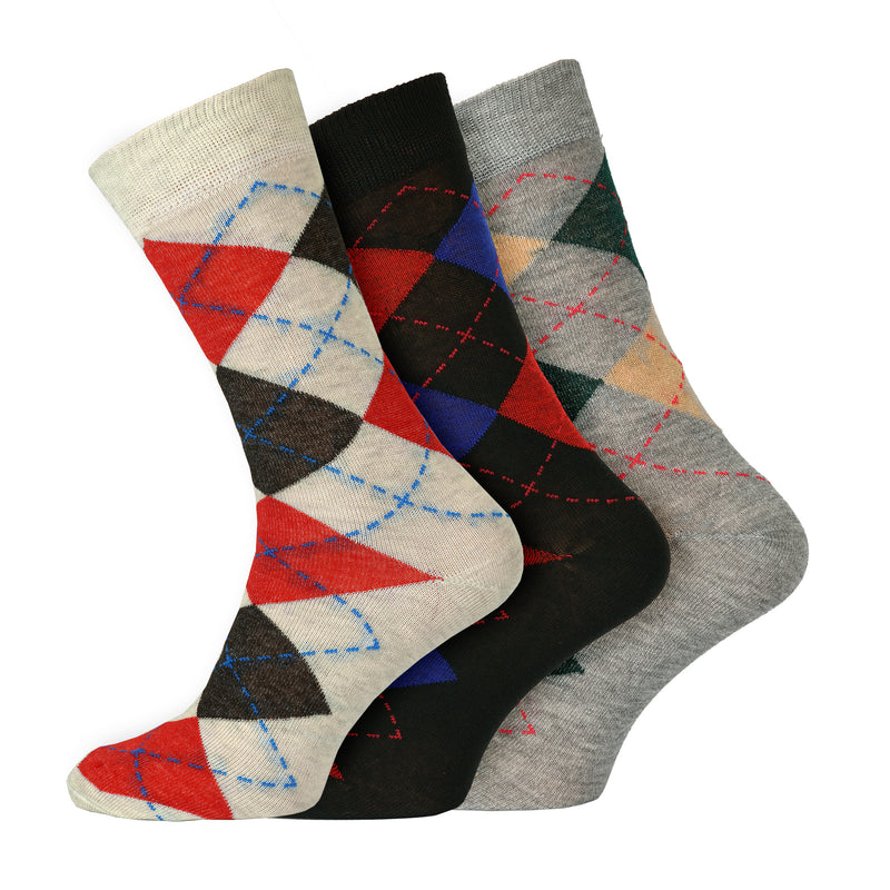 Mens Everyday Design Socks Traditional Argyle