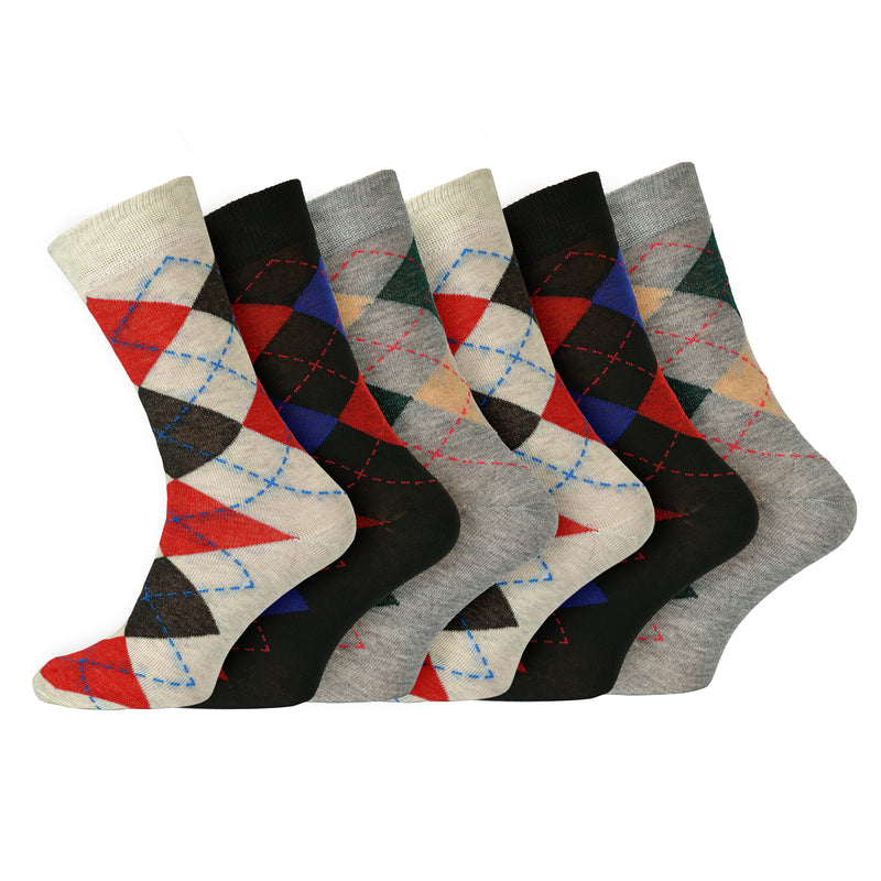 Mens Everyday Design Socks Traditional Argyle