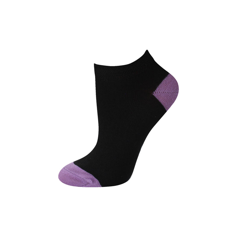Ladies Contrast Heel & Toe Trainer Socks