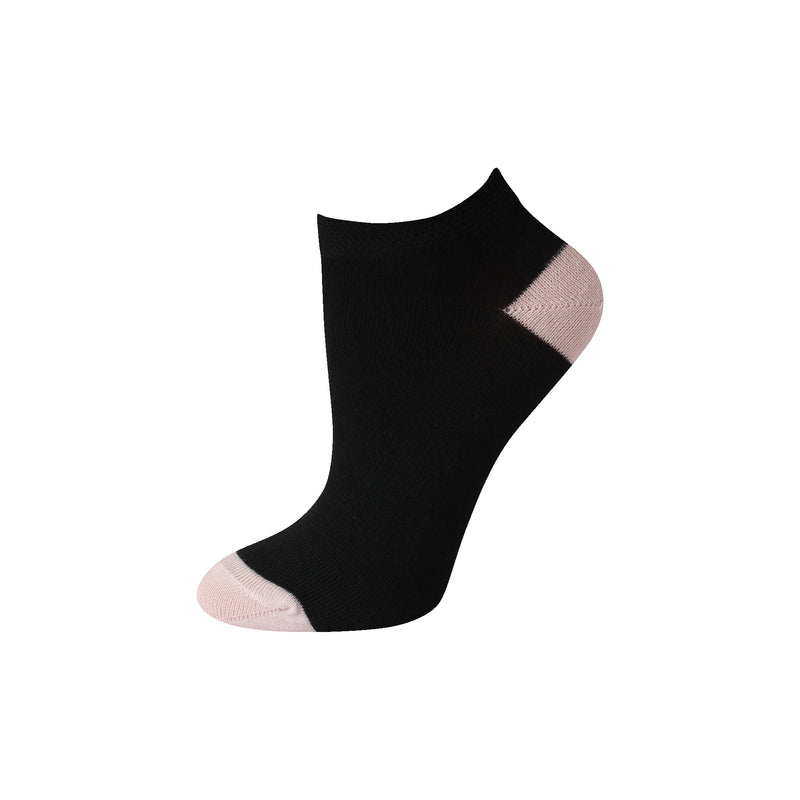 Ladies Contrast Heel & Toe Trainer Socks