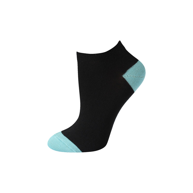 Ladies Contrast Heel & Toe Trainer Socks
