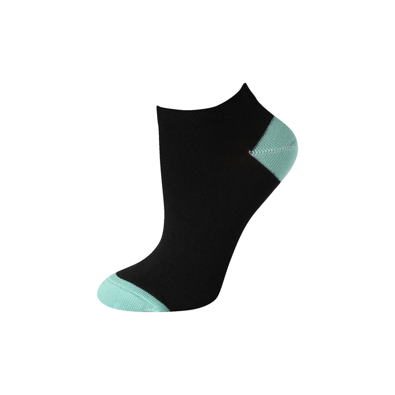 Ladies Contrast Heel & Toe Trainer Socks