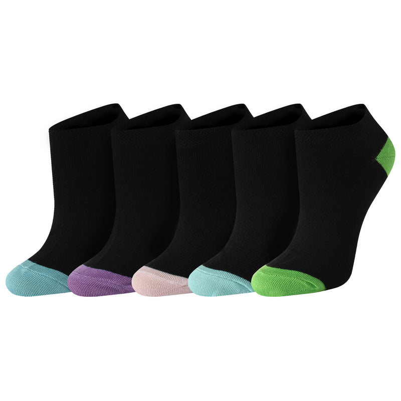 Ladies Contrast Heel & Toe Trainer Socks
