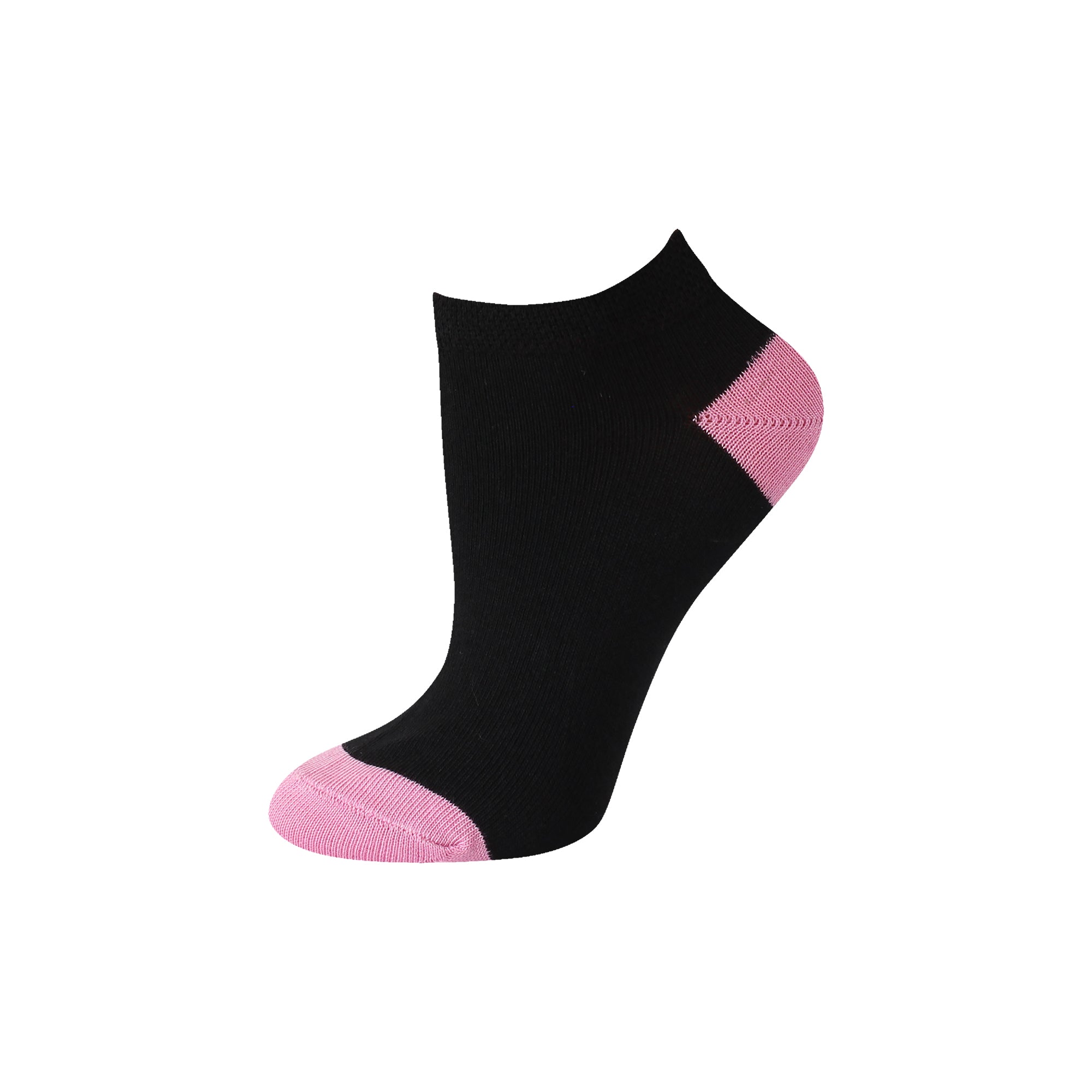 Ladies Contrast Heel & Toe Trainer Socks