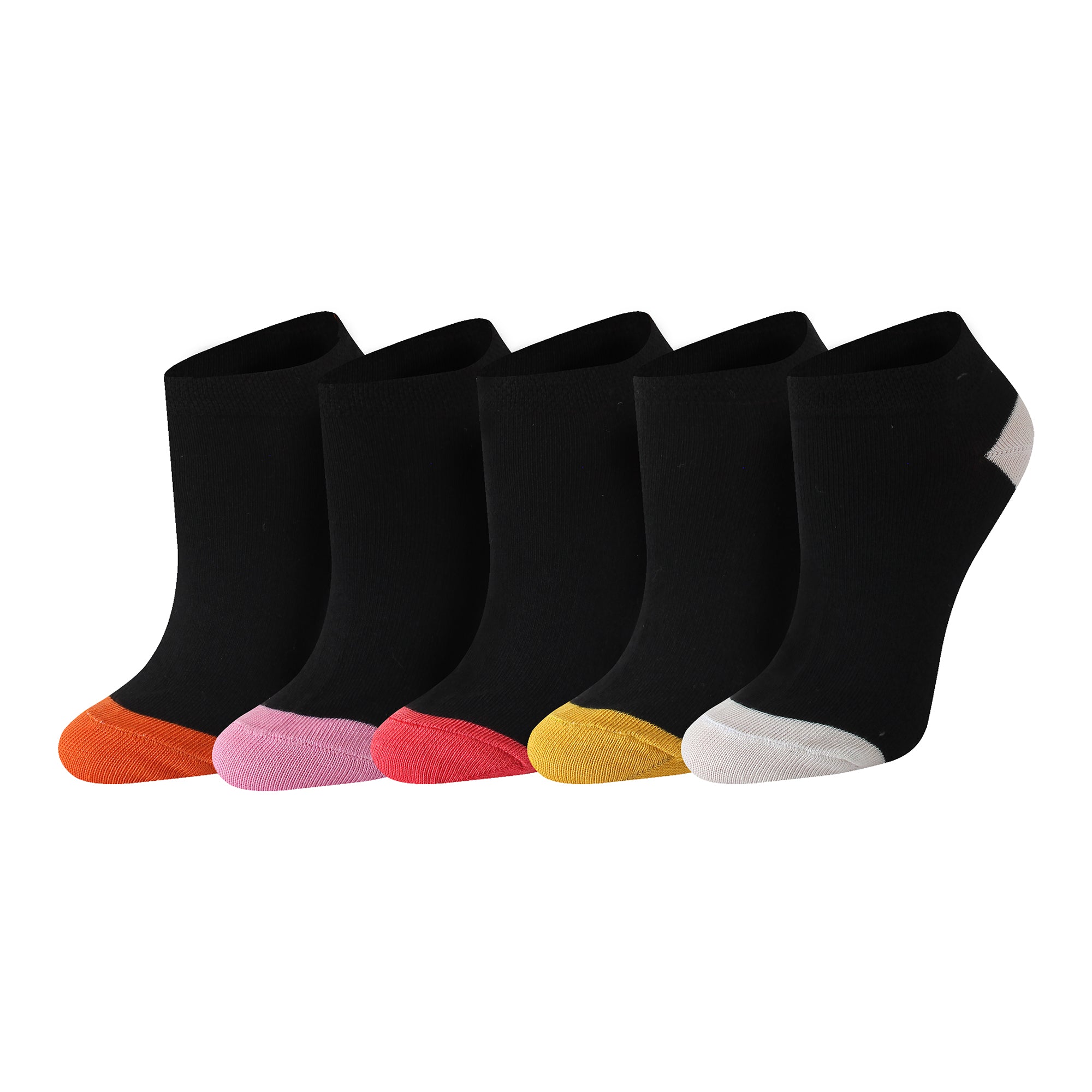 Ladies Contrast Heel & Toe Trainer Socks