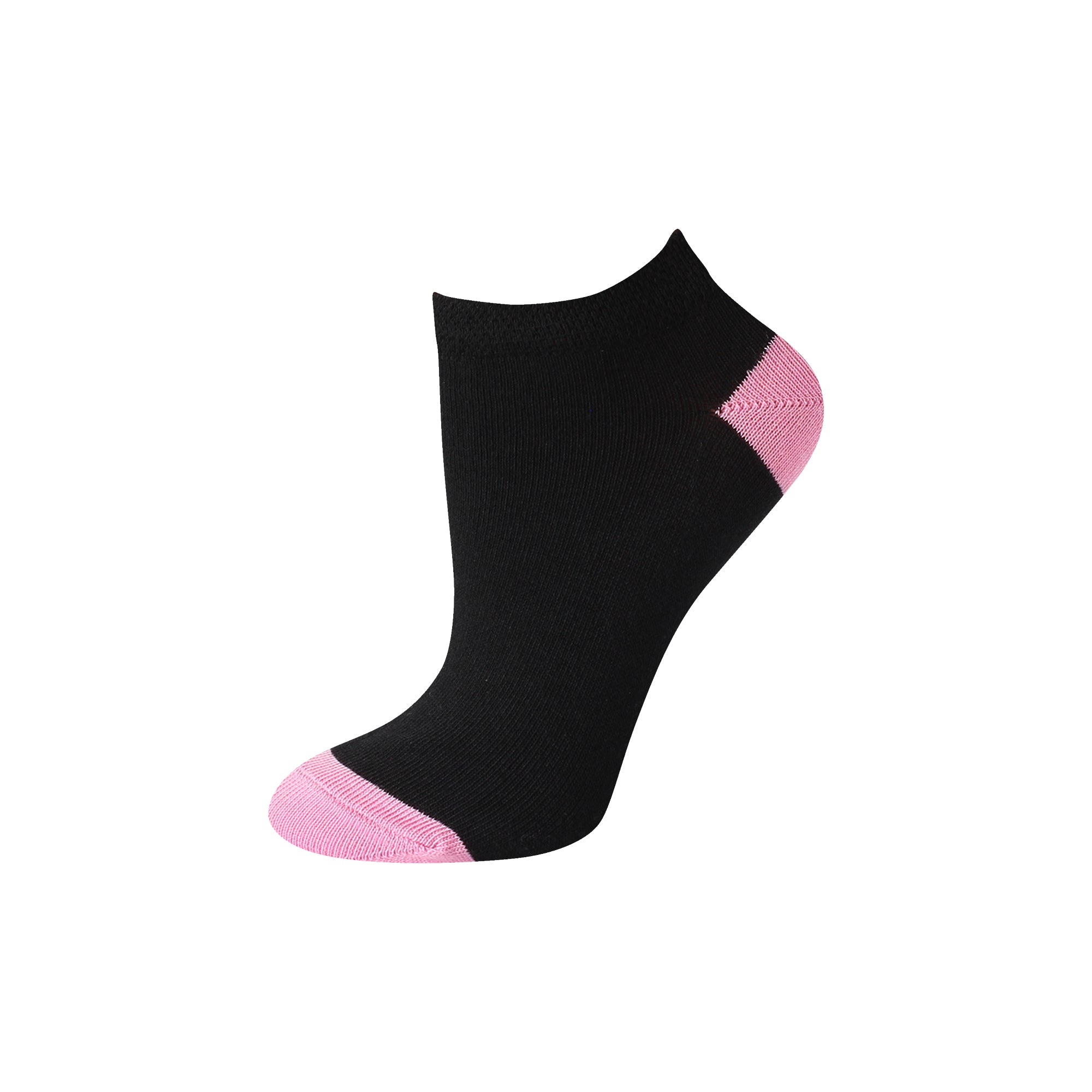 Ladies Contrast Heel & Toe Trainer Socks