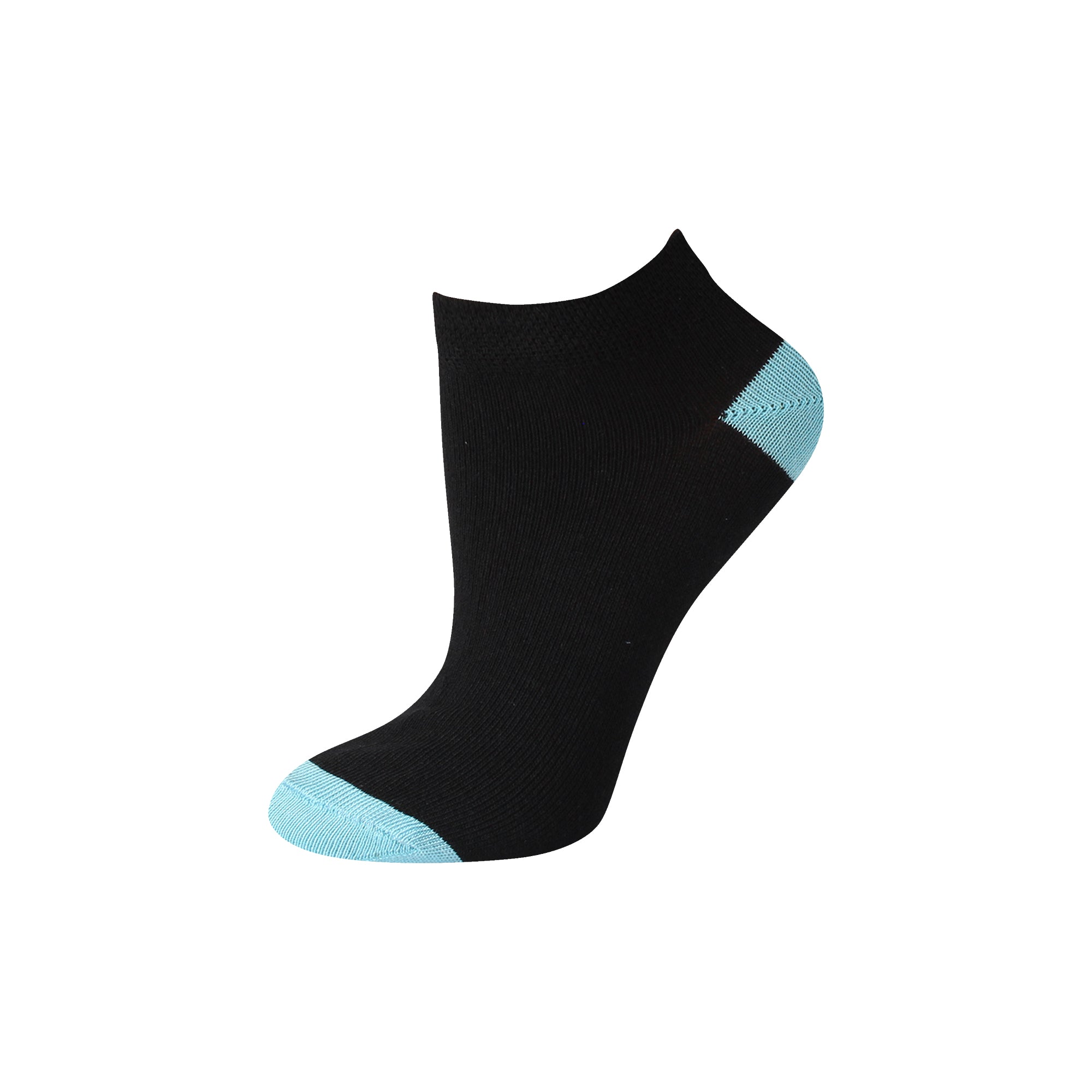 Ladies Contrast Heel & Toe Trainer Socks