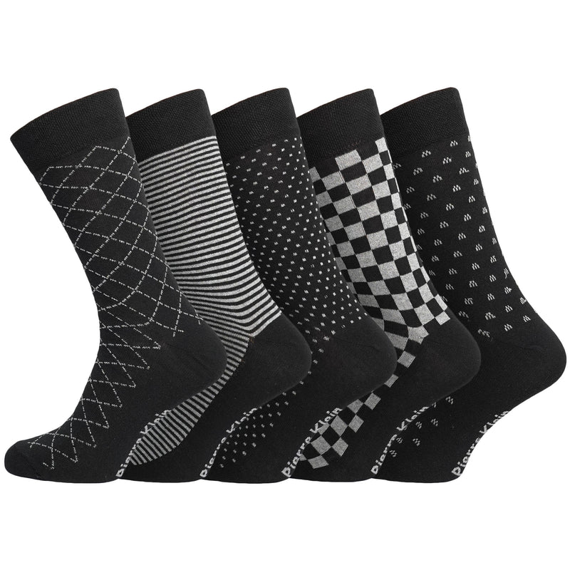 Mens Cotton Rich Classic Quality Dress Socks - MULTI MIX