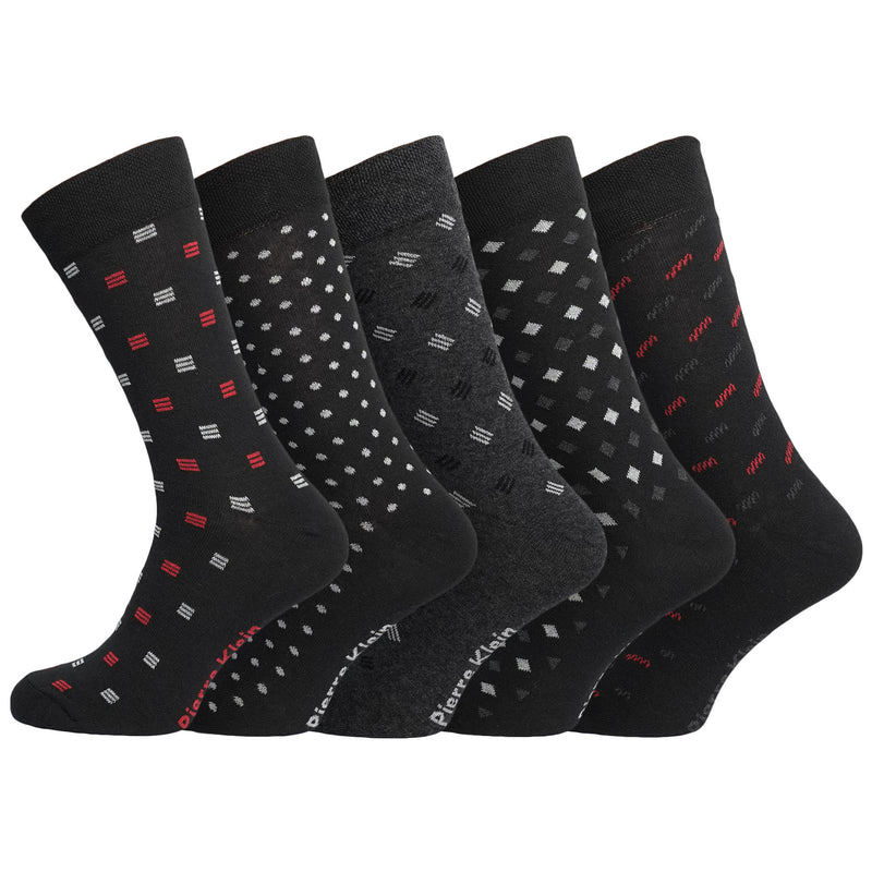 Mens Cotton Rich Classic Quality Dress Socks - MULTI MIX