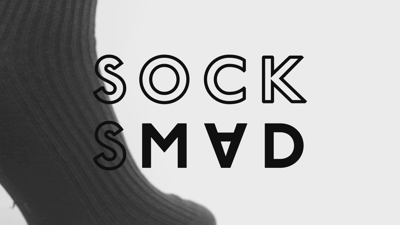 Men's BIG FOOT Non-Elastic 100% Cotton Black Socks