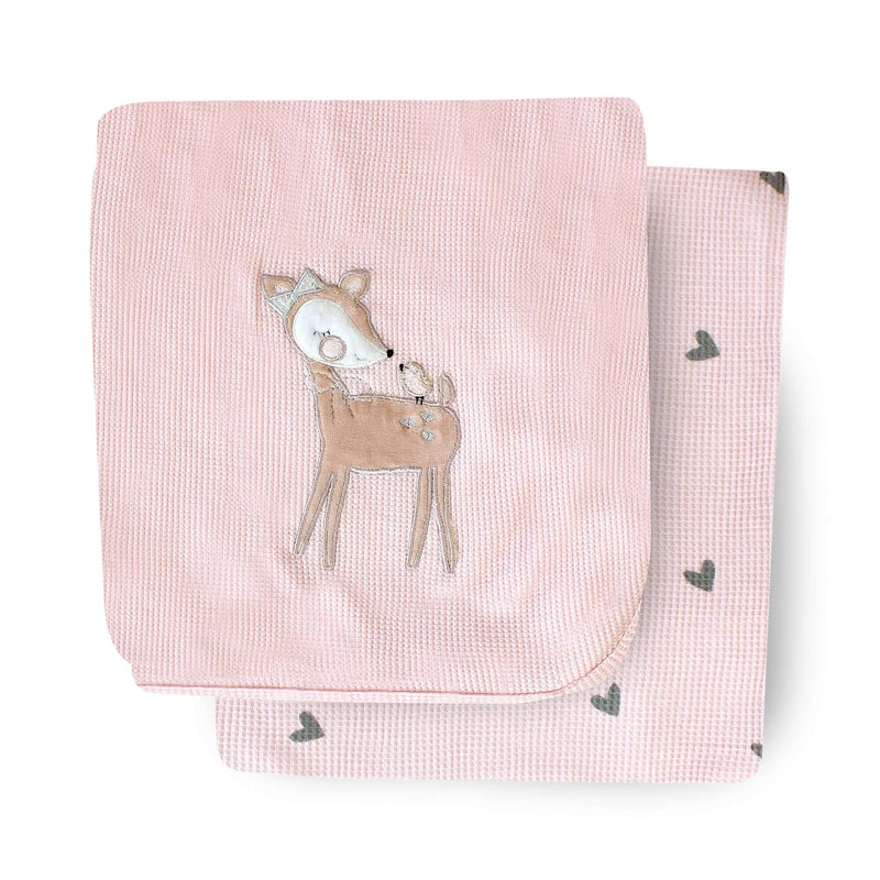 100% Cotton Extra Soft Baby Cellular Blankets Crib Moses Basket Cot Pram 2 Pack