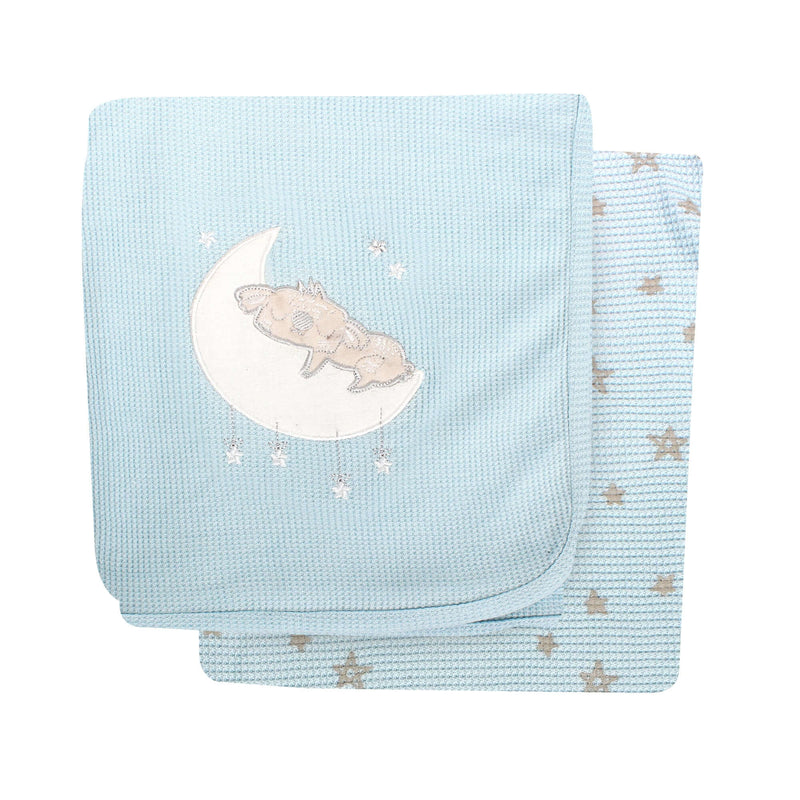 100% Cotton Extra Soft Baby Cellular Blankets Crib Moses Basket Cot Pram 2 Pack