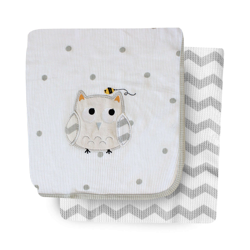 100% Cotton Extra Soft Baby Cellular Blankets Crib Moses Basket Cot Pram 2 Pack