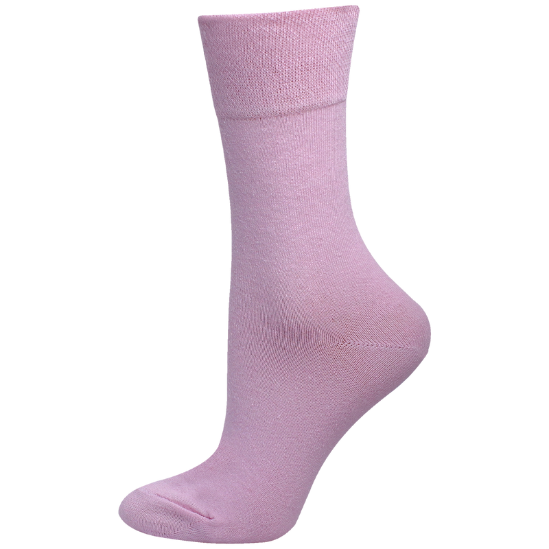 Ladies Non Elastic Soft Cotton Ankle Socks Black/Pastel 6 Pairs