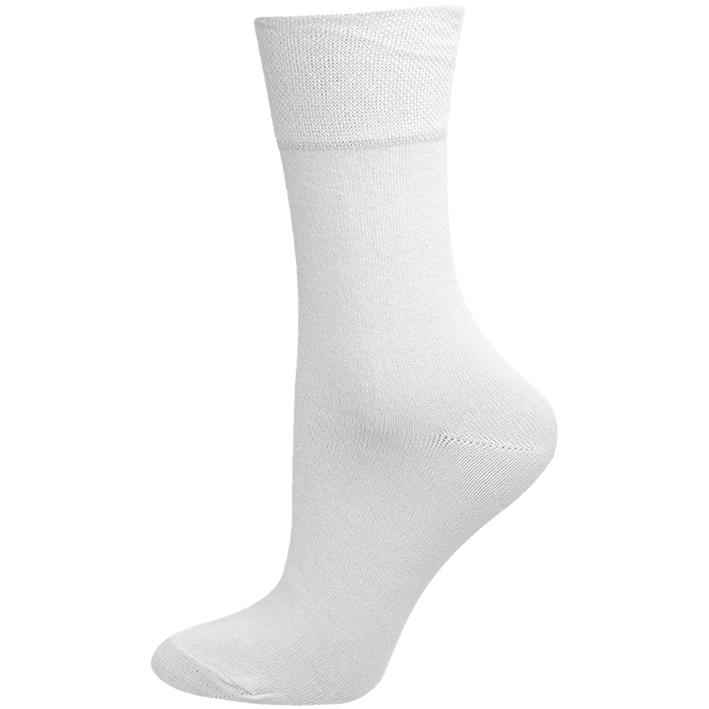 Ladies Non Elastic Soft Cotton Ankle Socks Black/Pastel 6 Pairs