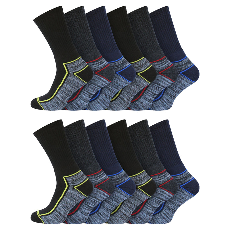 Men Work Boot Socks - Heavy Duty - Grey Marl