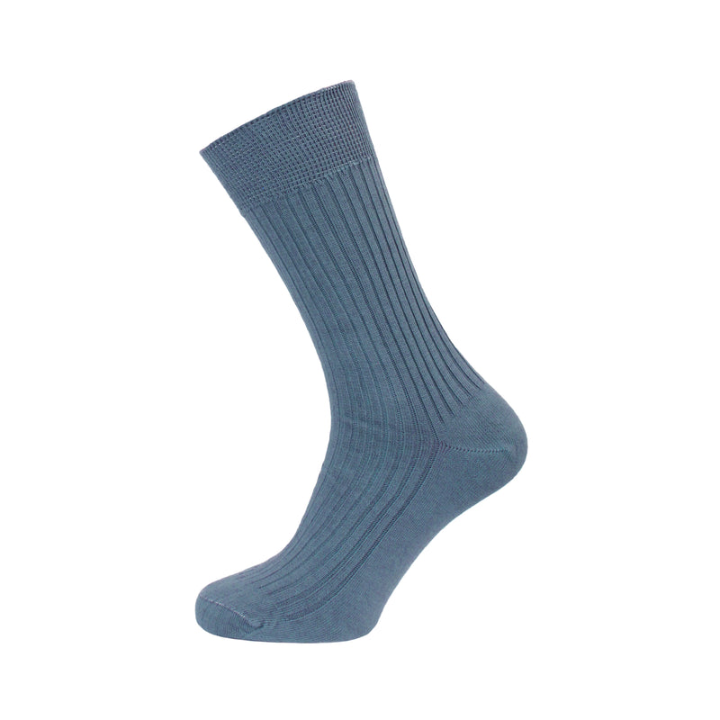 Men's BIG FOOT Non-Elastic 100% Cotton Dark Socks