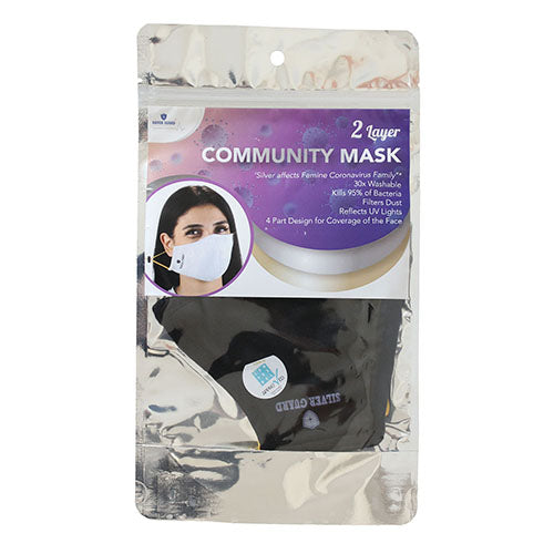 Silver Guard Face Mask-Black-Pack