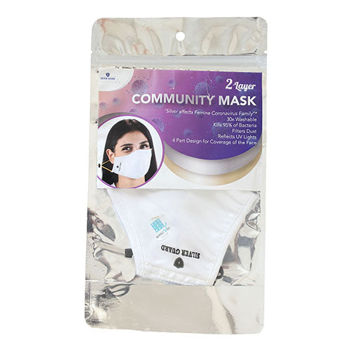 Silver Guard Face Mask-White-Pack