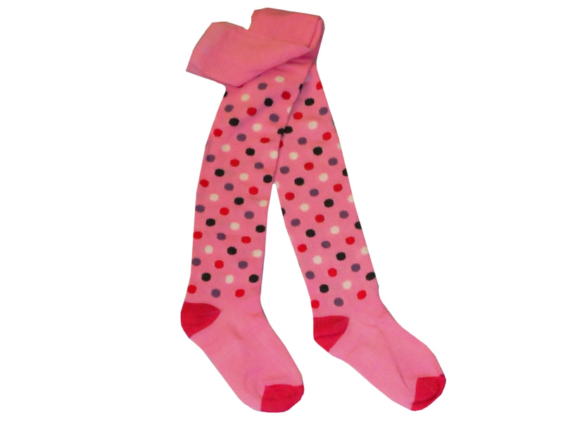 Girls Tights Pink Spots